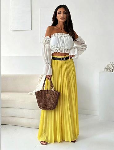 Suknje: 04. Plisirane suknje Prelepe boje💚💛🧡💙🩷❤️ S M L XL Cena : 2.200 dinara — 5