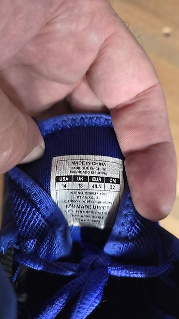 кросовк: Мужские кроссовки, 47, 48, Under Armour, Б/у, цвет - Синий, Платная доставка, Самовывоз — 6