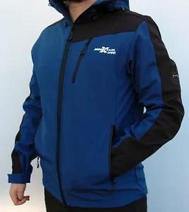 Jakne za prelazni period: Muška softshell jakna sa kapuljačom – plavo/crna - Materijal — 17