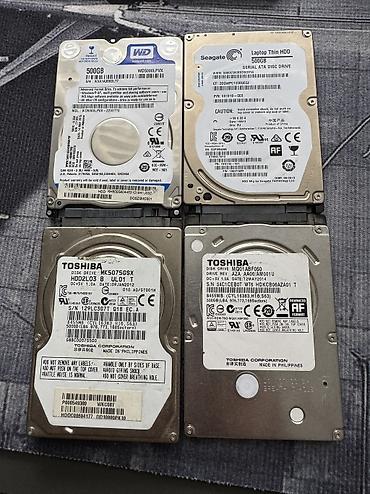 ikinci el harddisk: 500 gb hdd lər. Aralarında bəzilərinin 9,10 faiz sağlamlığı var — 1