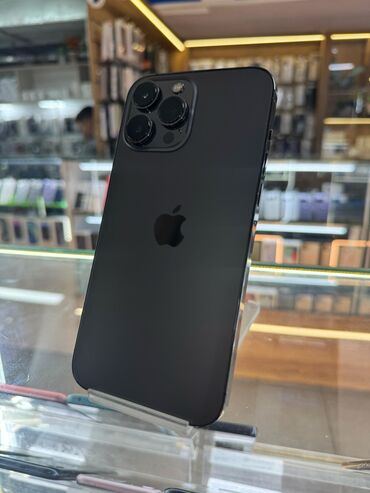 айфон 13 цена ош бу: IPhone 13 Pro Max, Колдонулган, 256 ГБ, Кара, Коргоочу айнек, Каптама, 95 %