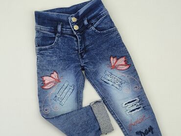 jeansy z rozszerzanymi nogawkami: Джинси, 2-3 р., 92/98, стан - Задовільний