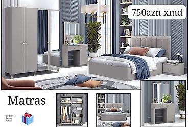 restoran mebel: Məhsul: Yataq otağı dəsti Tərkibi: - Çarpayı (başlıqla) - Matras - 2 — 1