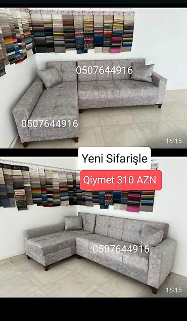 Sifarişlə divanlar: Künc divan, Qonaq otağı üçün, Vеlur parça, Bazalı, Açılan, Kitab — 5