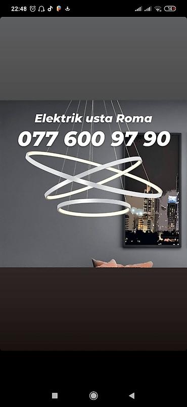 elektrik ustası: Elektrik usta Roma təmir və yenidən qurma luştur çilçıraq spor rozetka — 5