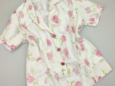 bluzki w kwiaty z bufiastymi rękawami: Shirt, 9XL (EU 58), condition - Good