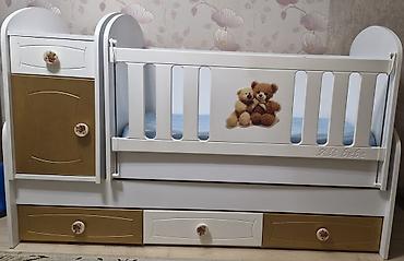 Beşiklər: Uşaq beşiyi – “Ali bebe” model - Rənglər: ağ və qızılı kombinasiyası — 1