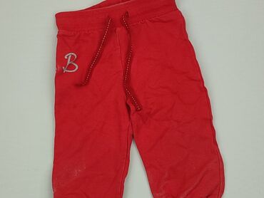 czerwone topy: Sweatpants, 9-12 months, condition - Good