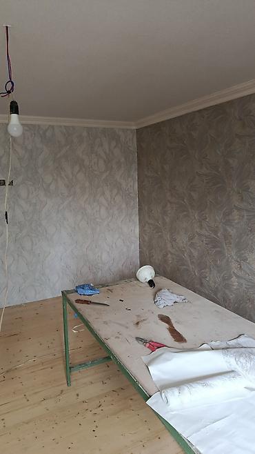 bakida usta isleri: Divar kağızı çəkilməsi xidməti - Peşəkar divar kağızı yapışdırılması — 1