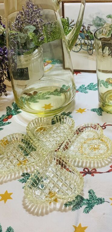 Наборы посуды: ❄️❄️Набор для напитков цитриновое стекло 10 стаканов кувшин — 10