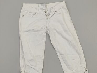 eleganckie bluzki do bialych spodni: Spodnie 3/4 Damskie, XS, stan - Dobry