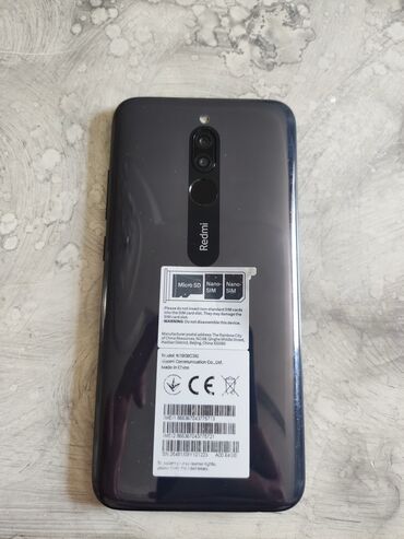 agdaş telefon: Redmi 8, 64 GB, rəng - Qara, Sensor, Barmaq izi, İki sim kartlı