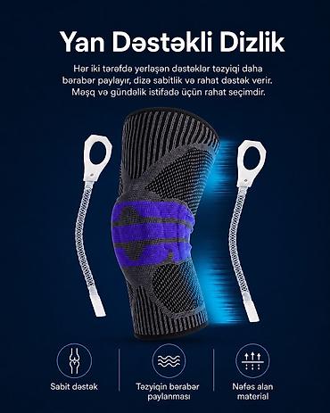 №: 3862 Məhsulun adı: Diz qoruyucusu, qara/göy, ölçü L, 1 əd Brend: No