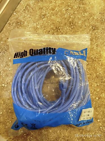 internet kabel cat6: Yenidir az istifadə olunub Məhsul: CAT6 LAN kabeli Uzunluq: 20 metr — 1