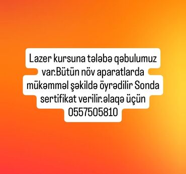 gitara kursu: Lazer kurslarına tələbə qəbulu elan edirik. Bütün növ lazer
