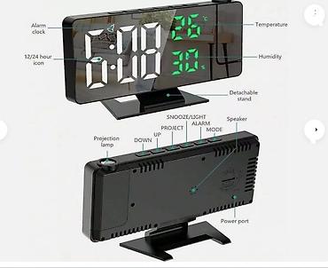 Satovi za kuću: LED projektorski digitalni budilnik sa prikazom temperature i — 4