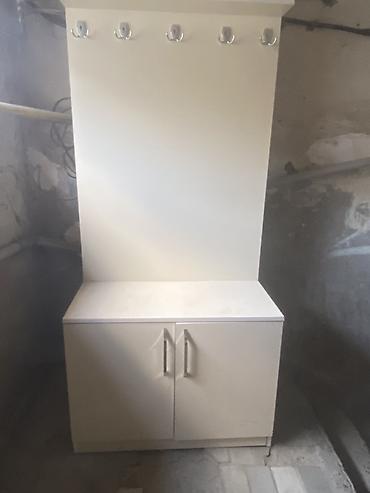 kombi dolabı: Qarderob asılqanlı dəst - Material: ağ rəngli laminat/MDF - Üst — 1