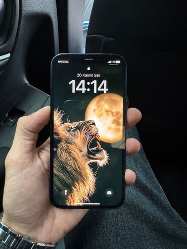 Apple iPhone: IPhone 12, 128 GB, Black Titanium, Barmaq izi, Face ID