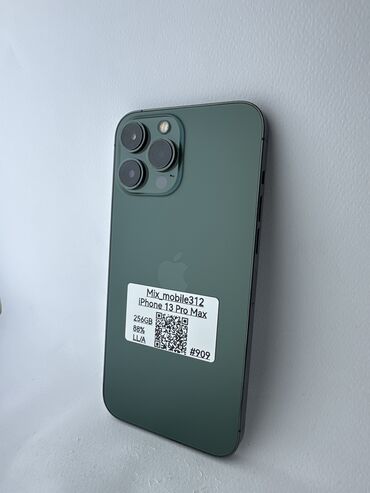 айфон 13 про макс бу цена в бишкеке: IPhone 13 Pro Max, Колдонулган, 256 ГБ, Alpine Green, 88 %