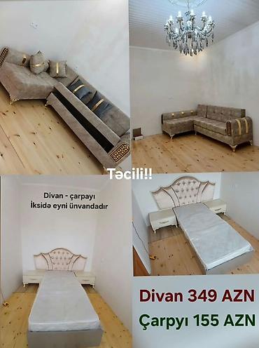 kohnə divan: Tacili! Künc divan və tək nəfərlik çarpayı dəsti. Divan: - Künc — 1