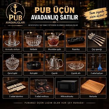 Restoran, kafe avadanlığı: PUB üçün avadanlıq dəsti Keyfiyyətli və təmiz istifadə olunmuş — 1