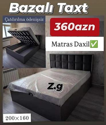 matras taxt: *Yeni ✨ Bazalı _Taxt_ __Çarpayı_ 360Azn* 🔹İstehsal Rusiya Laminat — 1