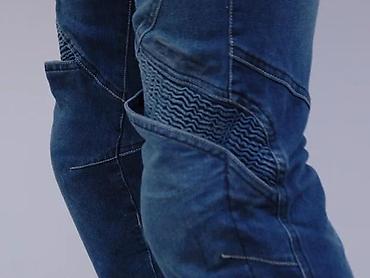 Farmerke: Muške jeans pantalone – biker/karirano šivenje - Model: slim/straight — 9