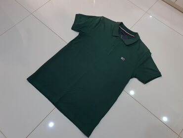 muške sportske cipele: Short sleeves T-shirt, S (EU 48), Tommy Hilfiger, color - Green, Cotton