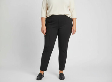 spodnie czarne flare: Bodyflirt, Spodnie materiałowe damskie, rozmiar 6XL