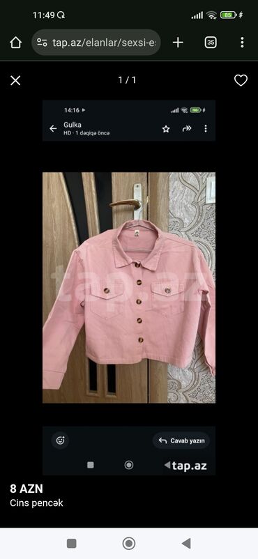 zara pencək: Məhsul: Qadın cins pencək - Rəng: Açıq çəhrayı - Model: Qısa kəsim