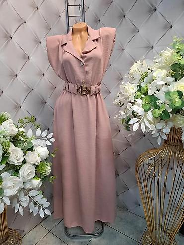 massimo dutti baletanke: Elegantna duga haljina sa kragnom i pojasom - Kroj: maxi dužina — 2
