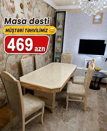 sdol sdul: Masa dəsti – klassik üslublu yemək otağı komplekti - Dəst tərkibi: 1 — 1