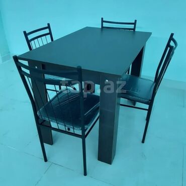 Sifarişlə masa və oturacaq dəstləri: Dördbucaq masa, Mətbəx üçün, 4 nəfər, Açılmayan, Türkiyə, 3 il zəmanət — 16