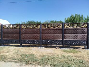 Бетонные еврозаборы: Евро забор Эвро забор высота 1,5 длина2метр Установкасы менен 3200сом — 8