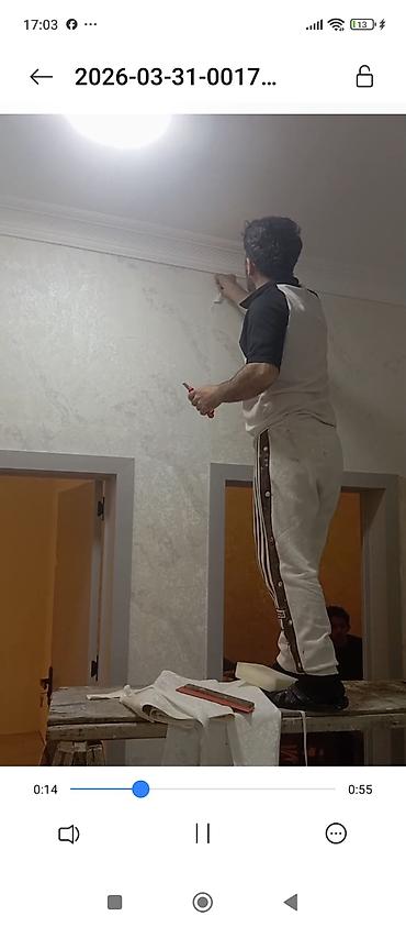 divar üçün dekorlar: Aboy ustası emusiya şpoklyovka ustası laminat ustası gözəl keyfiyyətli — 5