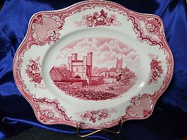 Ostali antikviteti: Servirni tanjir 1930g+ Johnson Brothers Old Britain Castels,Engleska — 1