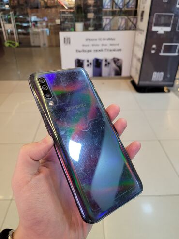 телефоны нот 8: Samsung Galaxy A50, Колдонулган, 64 ГБ, түсү - Көк, 2 SIM, 1 SIM