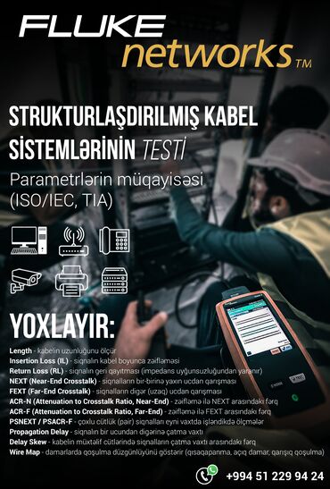 flex tape traka: FLUKE Networks ilə strukturlaşdırılmış kabel sistemlərinin testi və