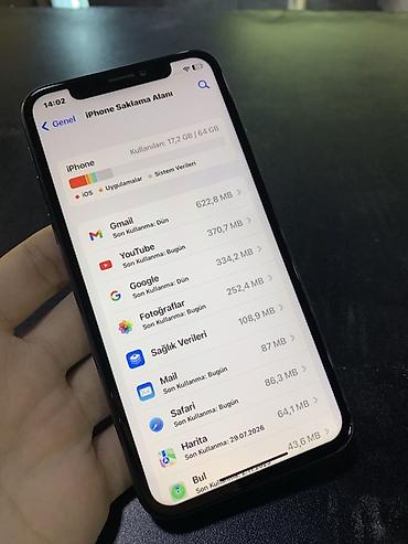 iphone 11 yaddas: IPhone X, 64 GB, Qara, Face ID — 4