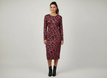 spódnice skórzane rozkloszowane midi: Women`s dress, size L