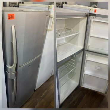 ucuz soyuducu qiymetleri: İki qapılı soyuducu - Rəng: metalik gümüş - Üst kamera – dondurucu