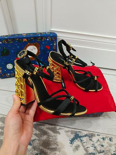 дольче габана: Босоножки, 36, 36.5, Dolce & Gabbana, Новый, цвет - Черный, Самовывоз — 2