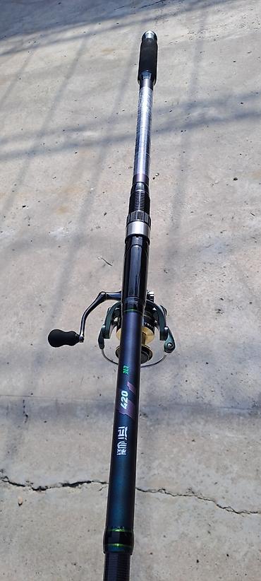 Удочки и спиннинги: Удилище телескопическое с безынерционной катушкой - Длина: 4,2 м — 3