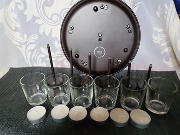 Sveće i svećnjaci: Set svećnjaka, bоја - Braon, Novo — 7