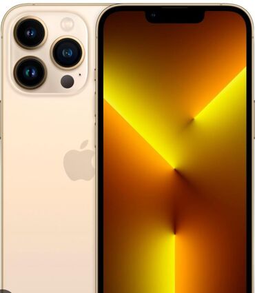 Apple iPhone: IPhone 13 Pro, Б/у, 256 ГБ, Золотой, Защитное стекло, Чехол, 87 %