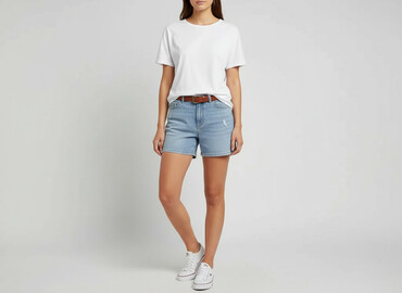 spodnie dżinsy wysoki stan: Esmara, Shorts for women, size XL
