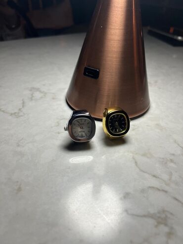 tek qaş uzuklər: Kişilər üçün qutulu dizaynlı halqa-saatlar (ring watch) – 2 model: -