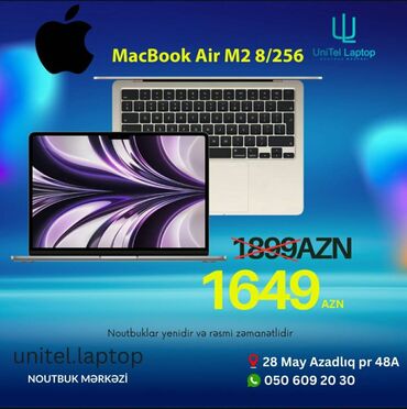 apple whatc: Yeni Apple MacBook, 13.3 ", Apple M2, 256 GB, Pulsuz çatdırılma