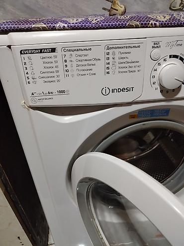a 6: Indesit önyükləməli paltaryuyan maşın - Yük: 1–6 kq (Water Balance — 2