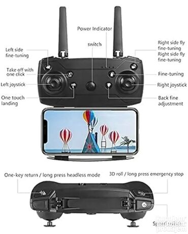 Igračke: Dron 998 PRO sa torbicom 4K kamera GARANCIJA Dron 998 Dron-Dron sa — 9